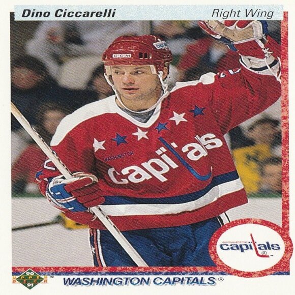 Dino Ciccarelli NHL Hockey Card Collection - 7 Capitals NHL Hockey Cards - Picture 8 of 8